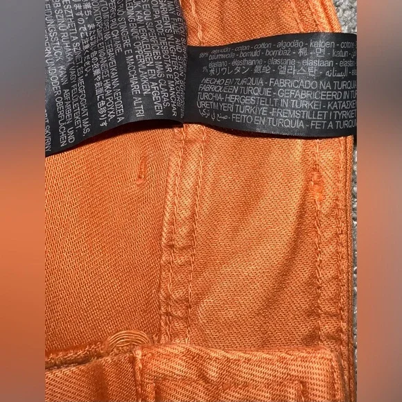 NWOT Zara The Marine Straight Jeans Orange Size 6